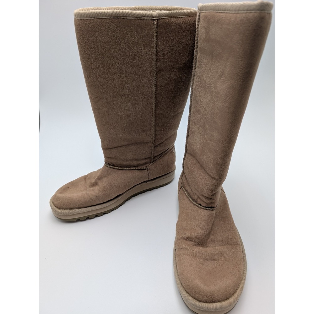Skechers Australia Faux Fur Lining Suede Sand Tan Beige Brown Boots Size 9-10 W